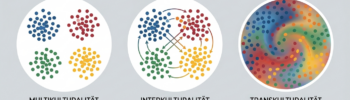 Darstellung von Multikulturalität Interkulturalität und Transkulturalität.